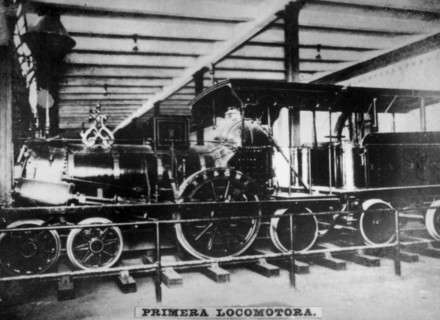 First locamotive, Cuba, 19th century. Artist: Unknown