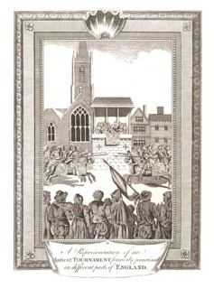 Representations of an Ancient Tournament practised in different parts of England, 1794. Artist: Unknown.