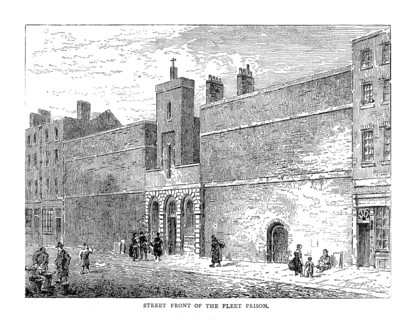 Street Front of the Fleet Prison, 1878. Artist: Unknown.