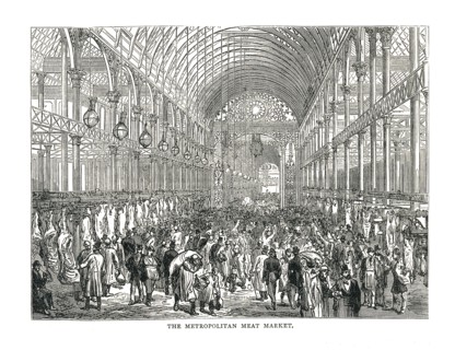 The Metropolitan Meat Market, 1878. Artist: Unknown