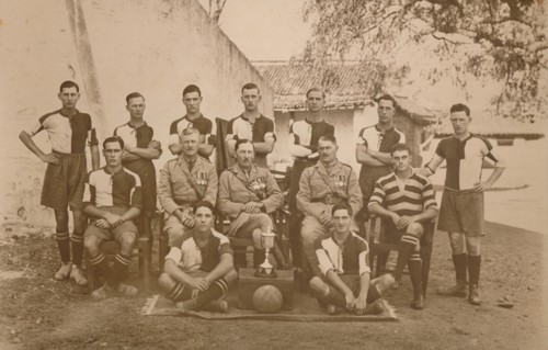 The Young Soldiers Football Team of the First Battalion, The Queen's Own Royal West Kent Regiment. P Artist: Unknown