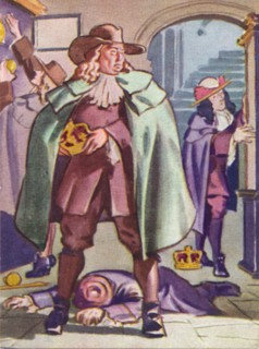 Thomas Blood attempting to steal the Crown Jewels from the Tower of London in 1671 (1937). Artist: Unknown