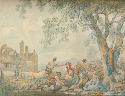 Sheep-Shearing, c1776-1827, (1906). Artist: Thomas Rowlandson