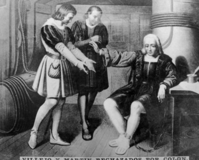 Villejo and Martin rejected by Colombus, (15th century), 1920s. Artist: Unknown