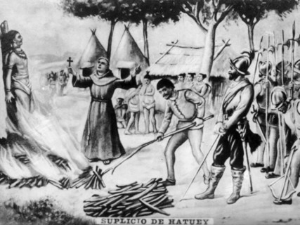 The Torment of Hatuey, (16th century), 1920s. Artist: Unknown.
