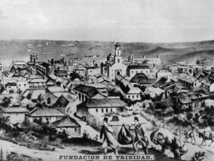 Foundation of Trinidad, (1534), 1920s. Creator: Unknown.