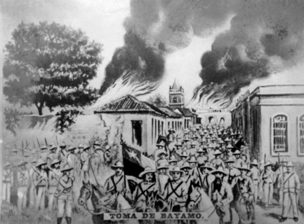 Invasion of Bayamo, (1850s), 1920s. Artist: Unknown