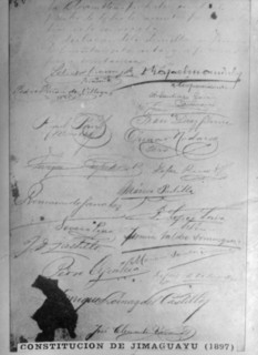 The Jimaguayu Constitution, (1895), 1920s. Artist: Unknown