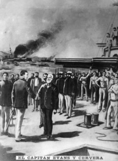 Captain Evans and Cervera, (1898), 1920s. Artist: Unknown
