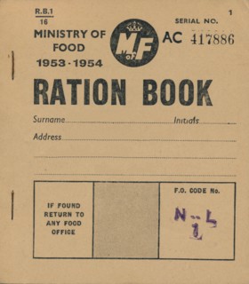 Ministry of Food Ration Book, 1953-1954. Artist: Unknown