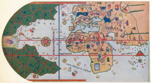 The First map to Show America, (1500) 1912. Artist: Unknown