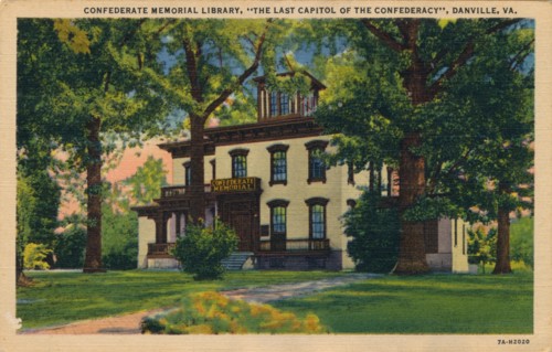 Confederate Memorial Library, Danville, Virginia, 1938. Artist: Unknown