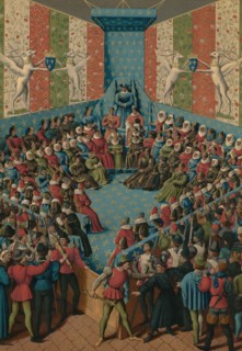 Verdict on John II of Alencon, 15th century. Artist: Jean Fouquet