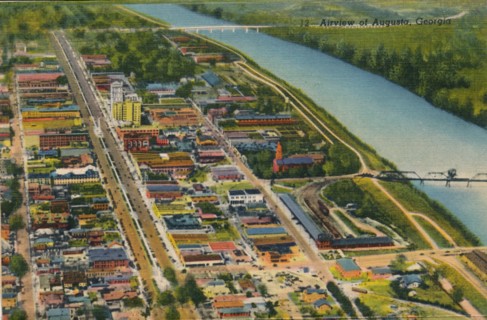 Aerial view of Augusta, Georgia, 1943. Artist: Unknown
