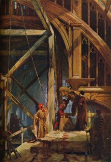 The Roof of the Great Hall Westminster, (1924), 1937. Artist: Unknown
