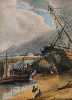 Shipping at Deal, (c1800), 1925. Artist: Francois Louis Thomas Francia