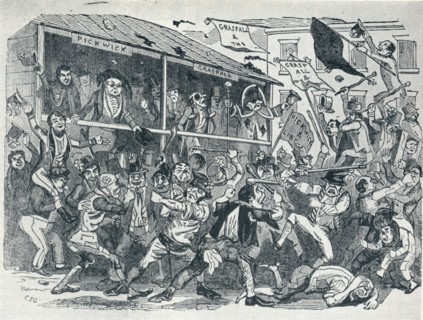 The Election at Eatanswill, (c1836), 1925. Artist: Unknown