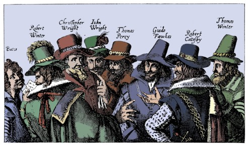 Guy Fawkes and the Gunpowder Plotters, 1605. Artist: Unknown