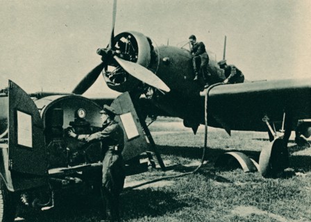 Refuelling a Wellesley Bomber, 1940. Artist: Unknown