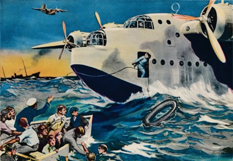Two Short Sunderlands rescuing crew, 1940.