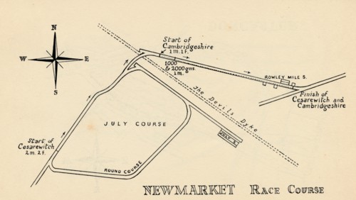 Newmarket Race Course, 1940. Artist: Unknown