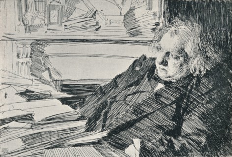 Joseph Ernest Renan (1823-1892), 1892, (1898). Artist: Anders Leonard Zorn