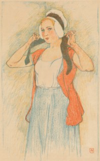 An auto-lithograph by Armand Rassenfosse, c1898. Artist: Armand Rassenfosse