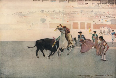 Picadors, Seville, 1893, (1906). Artist: Arthur Melville
