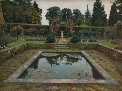 Enclosed Garden and Lily Pool at Gatton Park, Surrey, 1914. Artist: Unknown