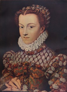Elizabeth of Austria, (1554-1592), wife of King Charles IX (1550-1574), c1571, (1911). Artist: Francois Clouet