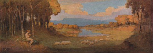 Decorative Panel for a Rosewood Piano, c1900, (1903). Artist: Alfred Hartley