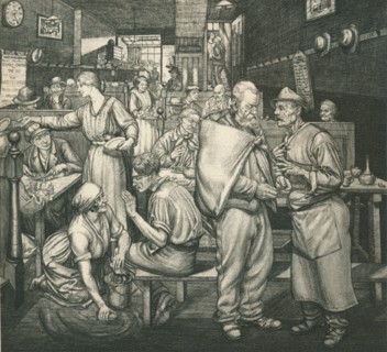 Eating-House, Chelsea, c1911-1924, (1924). Artist: Job Nixon