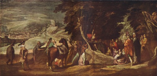 St John Preaching in the Wilderness, c1620-1635, (1924). Artist: Jacques Callot