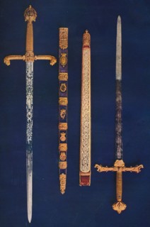 The Lord Mayor's Sword of State and Pearl Sword, 1916. Artist: Unknown