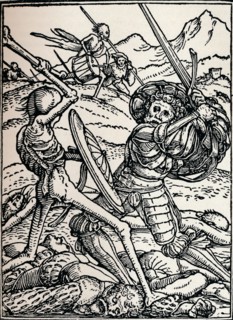 The Knight and Death, 1538, (1917). Artist: Hans Holbein the Younger