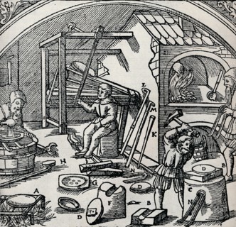 A Silver Refinery, 1556, (1917). Artist: Unknown