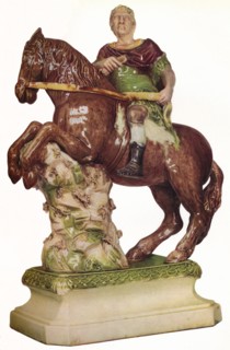 A Ralph Wood equestrian figure of King William III, in the guise of a Roman Emperor, 1785, (1923). Artist: Ralph Wood