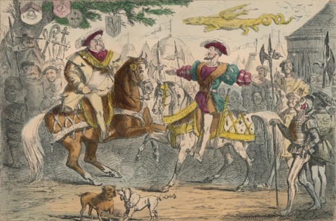 Henry VIII, meeting Francis I, 1850. Artist: John Leech