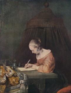Woman Writing a Letter, c1655, (1938). Artist: Gerard Terborch II