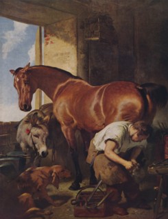 Shoeing, 1844, (1938). Artist: Edwin Henry Landseer