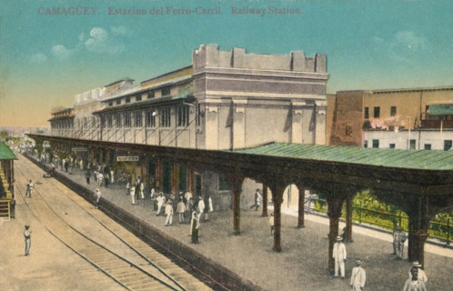 Camaguey. Estacion del Ferro-Carril. Railway Station, Cuba, c1910s. Artist: Unknown