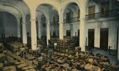 Warehouse of Leaf Tobacco, Havana, Cuba, c1910s. Artist: Unknown
