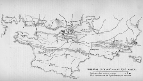 Pembroke Dockyard and Milford Haven, 1884. Artist: Unknown