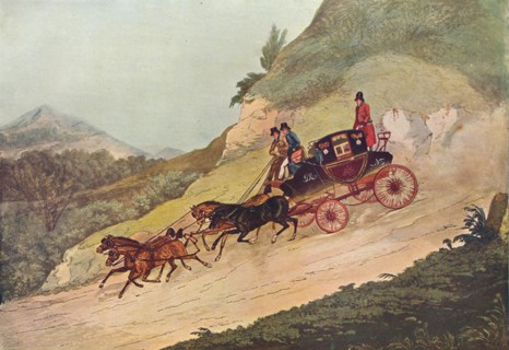 Royal Mail Coach, 19th century, (1907). Artist: Robert Havell