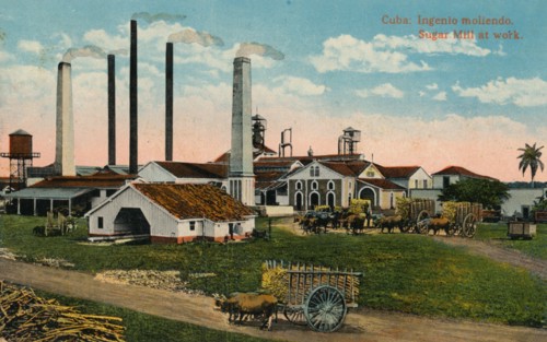 Cuba: Ingenio moliendo. Sugar Mill at work, c1900. Artist: Unknown