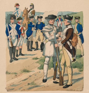 Vereinigte Staaten von Nord-Amerika, 1775-1783. Artist: Claude Ferdinand Gaillard