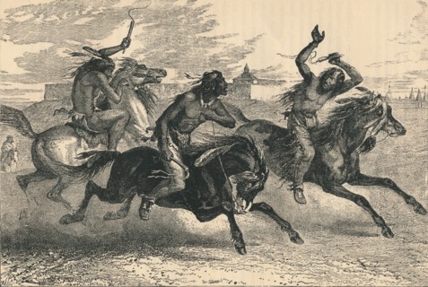 An Indian Horse Race, c19th century. Artist: Unknown