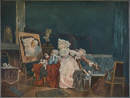 Les Deux Baisers, 1786, (1902). Artist: Philibert Louis Debucourt