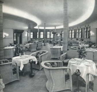 'The Tea Lounge of the Conte Di Savoia', 1933. Artist: Unknown.