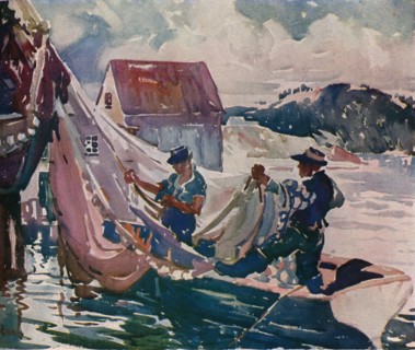 'Winding Nets', c1930. Artist: George Pearse Ennis